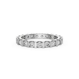 Women White Gold Diamond Cluster Ring-image-1