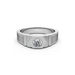Men White Gold Lexus Lab Grown Diamond-Studded Band Ring-image-29