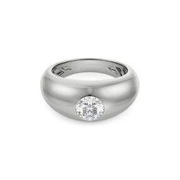 Men White Gold Joshua Lab Grown Diamond-Studded Band Ring-image-90