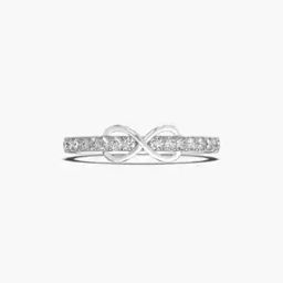 Women White Gold Lab Grown Diamond-Studded Boundless Affection Ring-image-70
