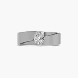 Women White Gold Lab Grown Diamond Zenith Edge Ring-image-9