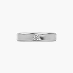 Women White Gold Lab Grown Diamond Aura Band Ring-image-6