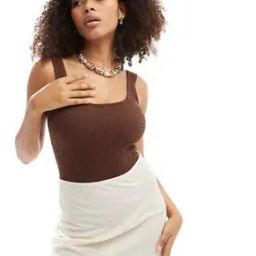 Women Shirred Scoop Back Bodysuit-picture-37