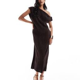 Women Striped One-Shoulder Sheath Dress-image-55