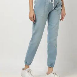 Lightly Washed Relaxed Fit Jogger Jeans-image-63