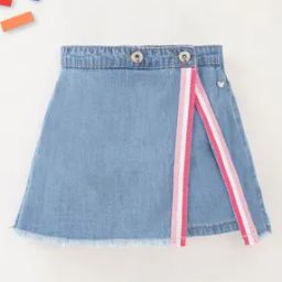 Girls Denim Asymmetric Skorts-picture-38