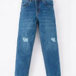 Boys Regular Fit Ripped Denim Jeans-image-22