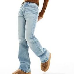 Women Petite Light-Wash Flared Jeans-image-87