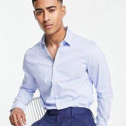 Men Striped Slim Fit Work Shirt-image-85