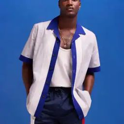 Colourblock Co-Ord Relaxed Fit Revere Shirt-picture-18