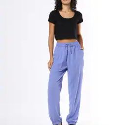 Women Cuffed Track Pants with Insert Pockets-image-31