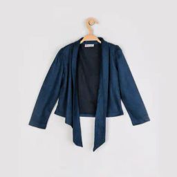 peppermint Front-Open Shrug with Floret image 1