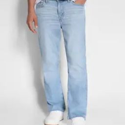 Men Lightly Washed Mid-Rise Flared Jeans-image-34