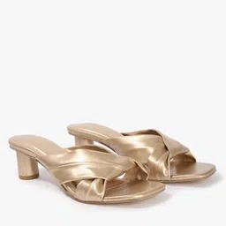fyre rose Women Metallic Cylindrical Heeled Sandals-picture-30