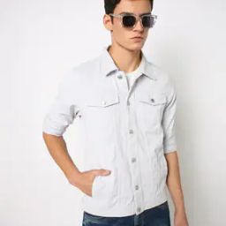 Slim Fit Denim Trucker Jacket-image-90
