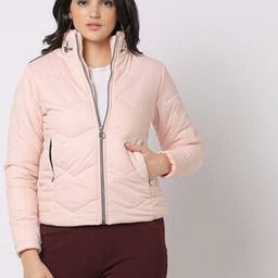 Quilted Zip-Front Jacket with Insert Pockets-49