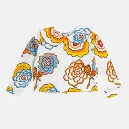Girls Floral Print Round-Neck Top-picture-52