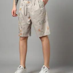 Men Geometric Print Regular Fit Shorts-7