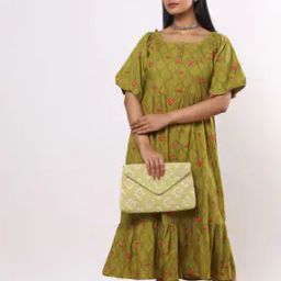 Women Printed Drop-Waist Dress-image-51