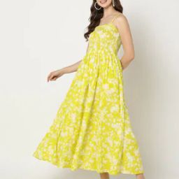 Floral Print Strappy Empire Dress-image-43