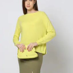 Women Relaxed Fit Boat-Neck Jumper-image-2