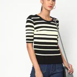 Placement Striped Crew-Neck Sweater-image-80