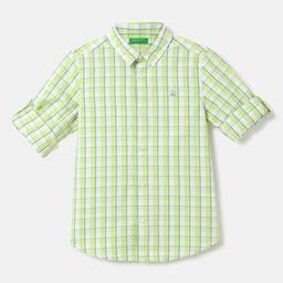 united colors of benetton Checked Spread Collar Shirt-picture-6