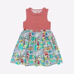 Striped Fit & Flare Dress with Elasticated Waist-picture-11
