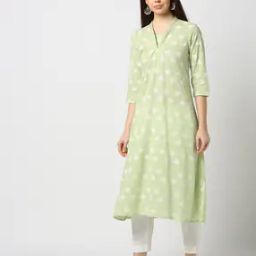 Women Printed A-Line Kurta-image-92