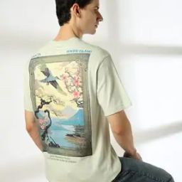 Men Graphic Print Regular Fit Crew-Neck T-Shirt-picture-9