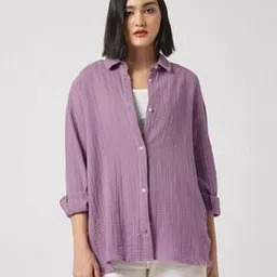 mystere paris Women Oversized Fit Classic Shirt-picture-7