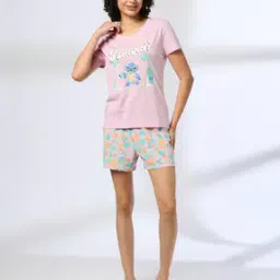 rio Women Stitch Print Regular Fit Nightwear Set-picture-21