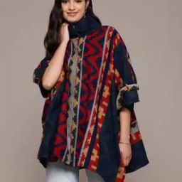 Women Geometric Print Loose Fit Shrug-33