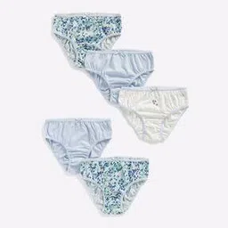 Pack of 5 Printed Briefs with Bow Accent-image-127