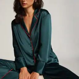 Satin Long-Sleeved Jacket-image-46