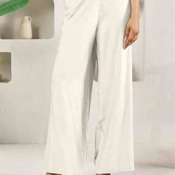 Women Palazzos with Semi-Elasticated Waistband-image-2