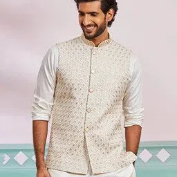 vastramay Men Embroidery Nehru jacket-picture-11