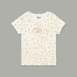 fame forever by lifestyle Girls Floral Print Regular Fit Round-Neck T-Shirt-picture-19