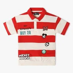 kb team spirit Boys Disney Print Loose Fit Polo T-Shirt with Applique-picture-39