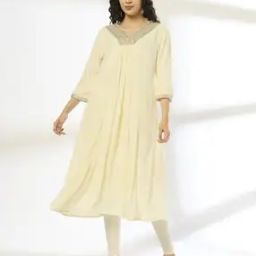 avaasa mix n' match Women Embroidered Flared Kurta-picture-36