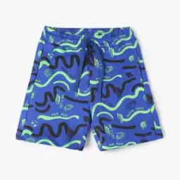 Boys Graphic Print Regular Fit Shorts-image-2