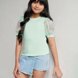 Floral Print Puff Sleeve Top-image-2
