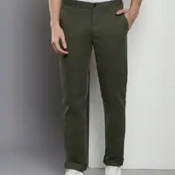 Men Tapered Fit Flat-Front Chinos-image-12