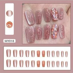pink truck Women Set Of 24 Artificial Reusable Nails-picture-2
