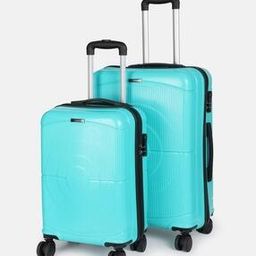 Men Pack of 2 Striped Trolley Bags with Number Lock-image-115