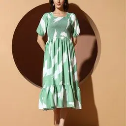 lookshine Women Abstract A-Line Midi Dress-picture-38