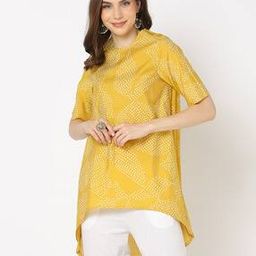 Bandhani Print Slim Fit Chanderi Tunic-picture-20