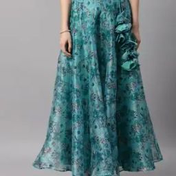 Women Floral Print Flared Skirt-image-48