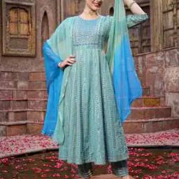 Women Embellished Anarkali Kurta Set-image-9