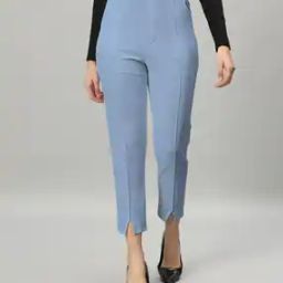 Women Relaxed Fit Flat-Front Trousers-image-27